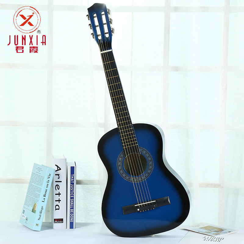 SOURCE Factory Wholesale 34-Inch Wooden Guitar Children Beginners Practice Guitar Playing Toys Entry-Level Wooden Guitar