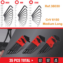 35件套内六角，平头，圆头，星形铬钒钢6150