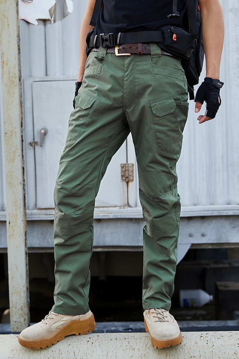 军迷修身工装裤户外作训裤防泼水格子布ctu执政官ix7城市 战术裤