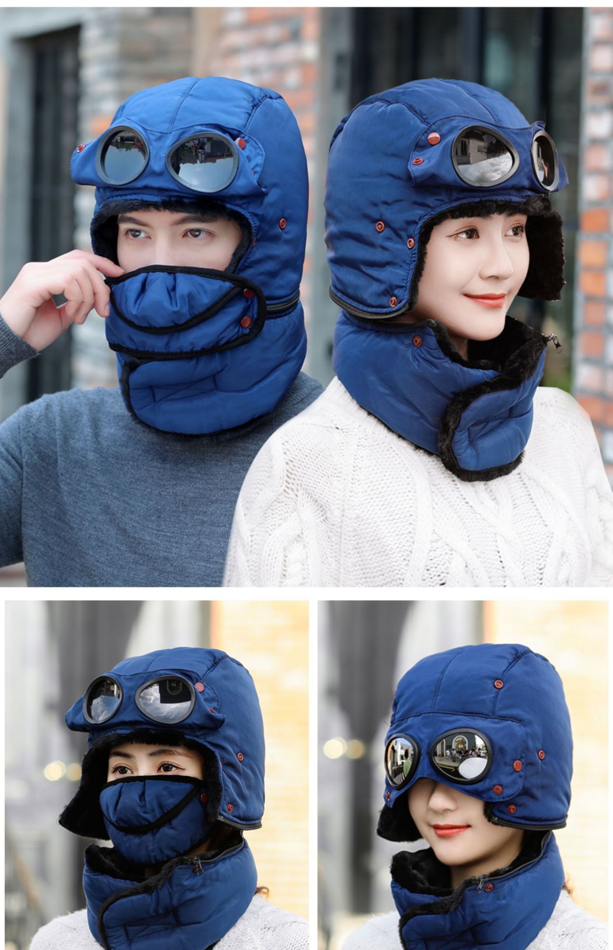 雷锋帽女冬季冬天加厚保暖电动车棉帽子男东北户外骑车防风防寒帽