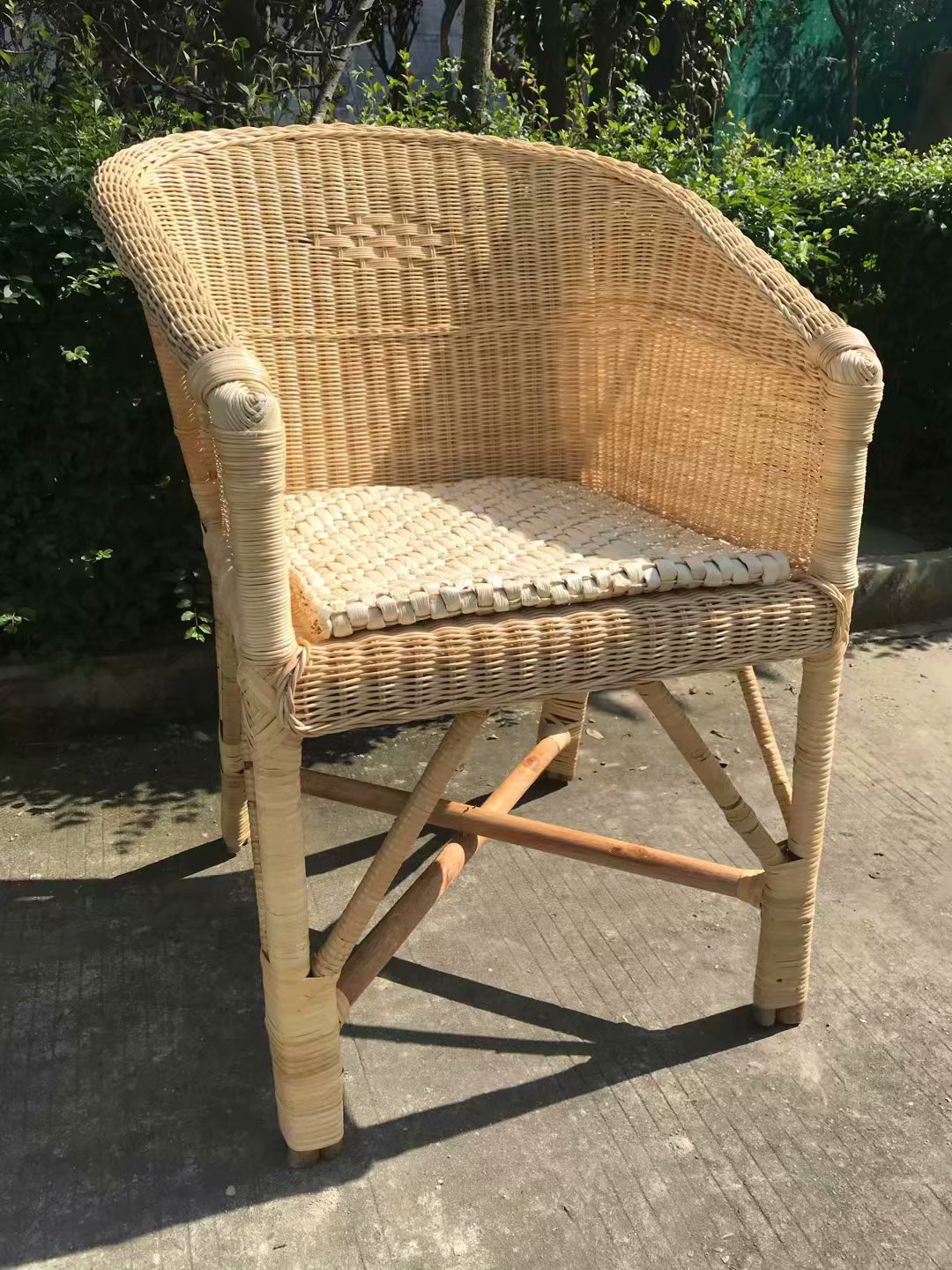 大方植物藤椅四川老藤椅老人椅天然藤编藤条办公手工编织休闲阳台