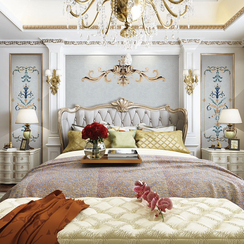 客厅无缝欧式精密墙布