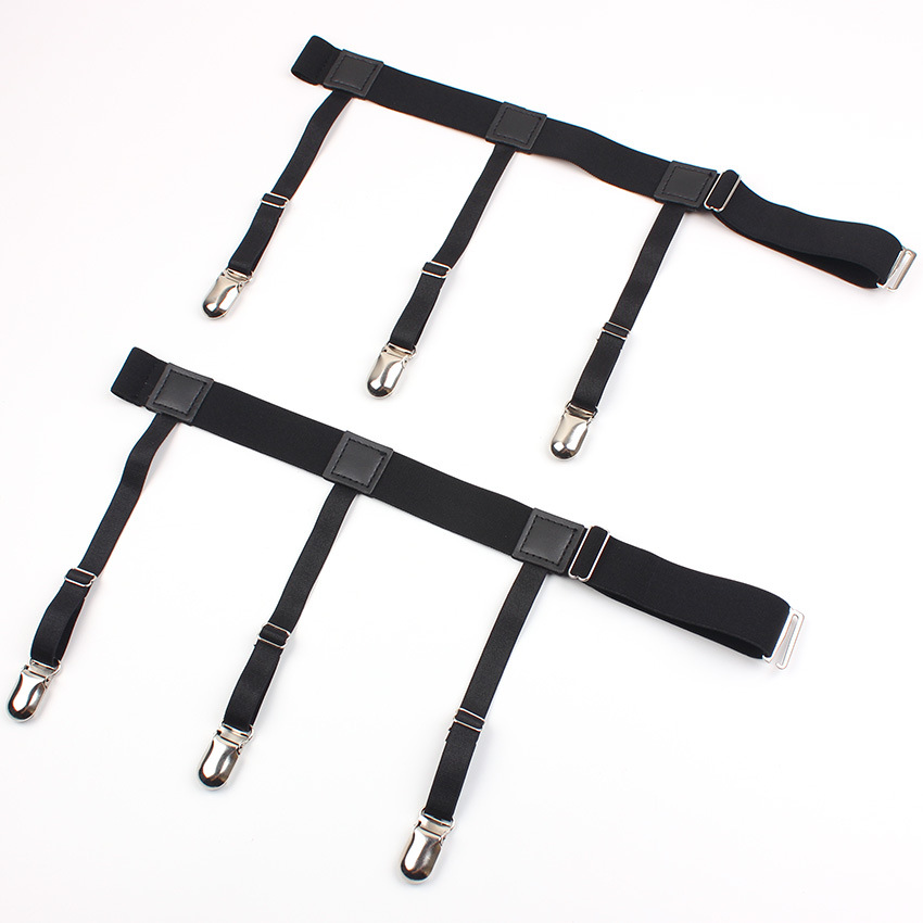 跨境货源 欧美男士衬衫吊带防皱腿环吊袜夹 三聚头吊袜带-阿里巴巴