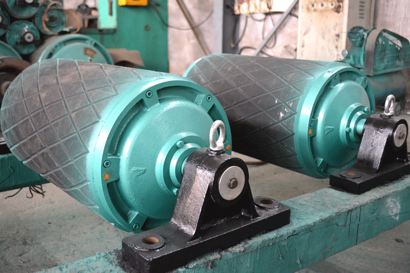 生产 皮带机包胶滚筒 无动力套胶滚筒 套胶滚筒 内置外置电动滚筒