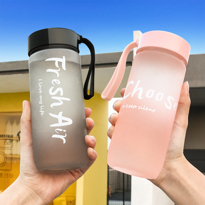 internet celebrity plastic cup frosted child‘s plastic water cup cute sport transparent sports bottle drop-resistant student cup wholesale