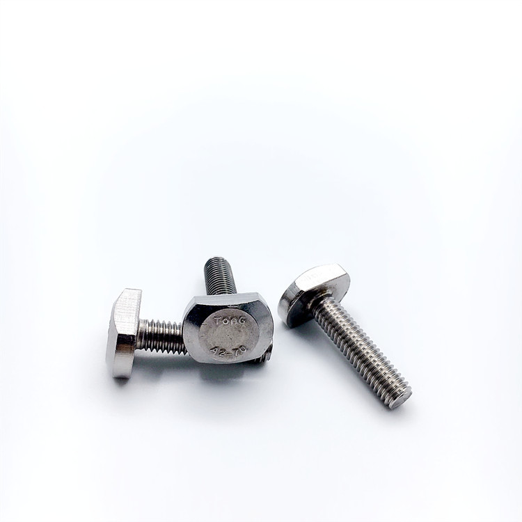 专业批发304不锈钢t型槽用螺栓gb37卡槽螺丝压板螺丝m5m6m8m10m12