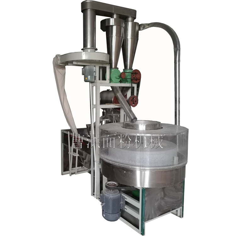 小型石磨面粉机全自动杂粮磨面粉机械小麦加工磨面不锈钢成套设备