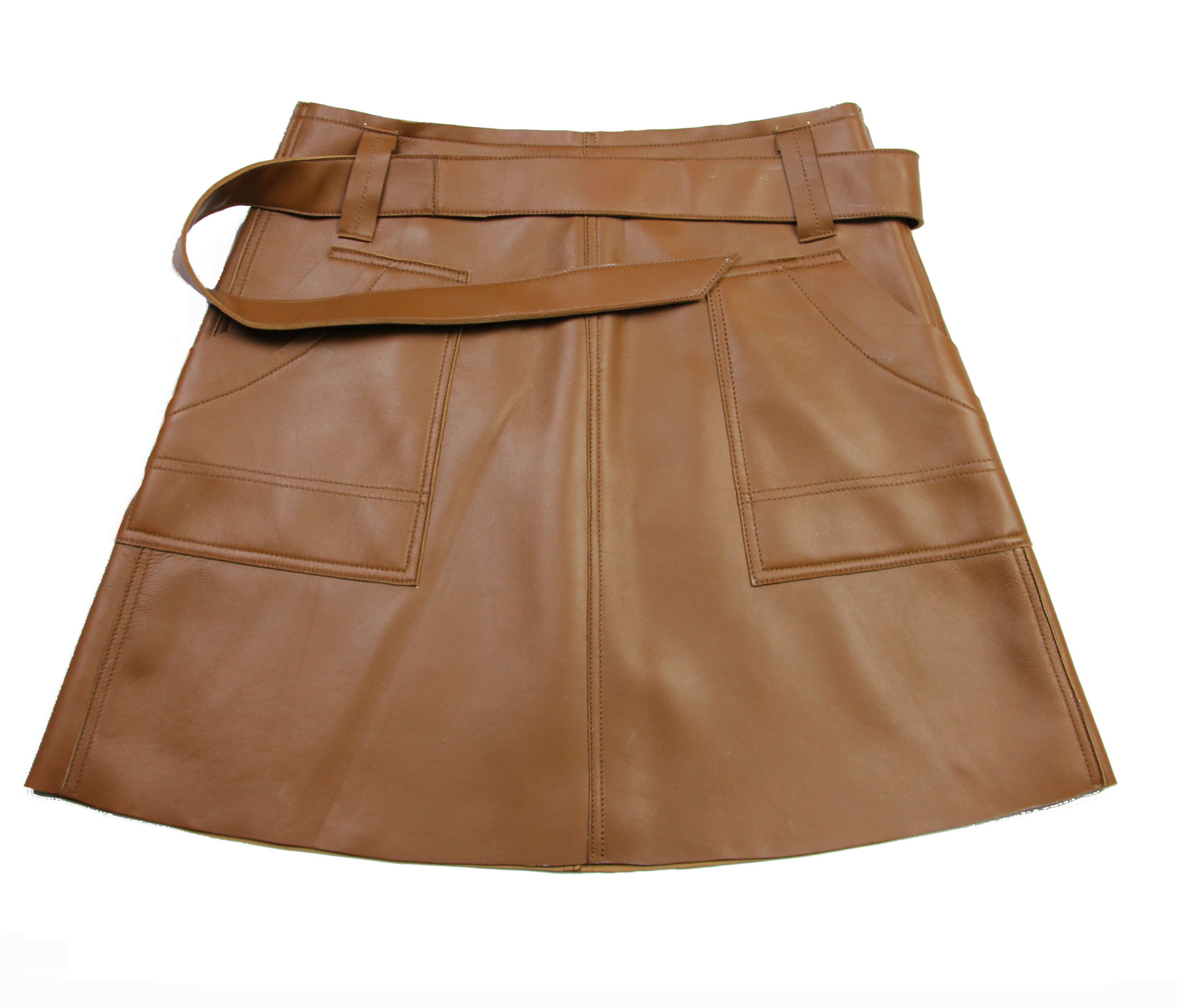 真皮皮裙包臀裙100%真皮半身裙含真皮腰带【工厂直供 假一赔十】