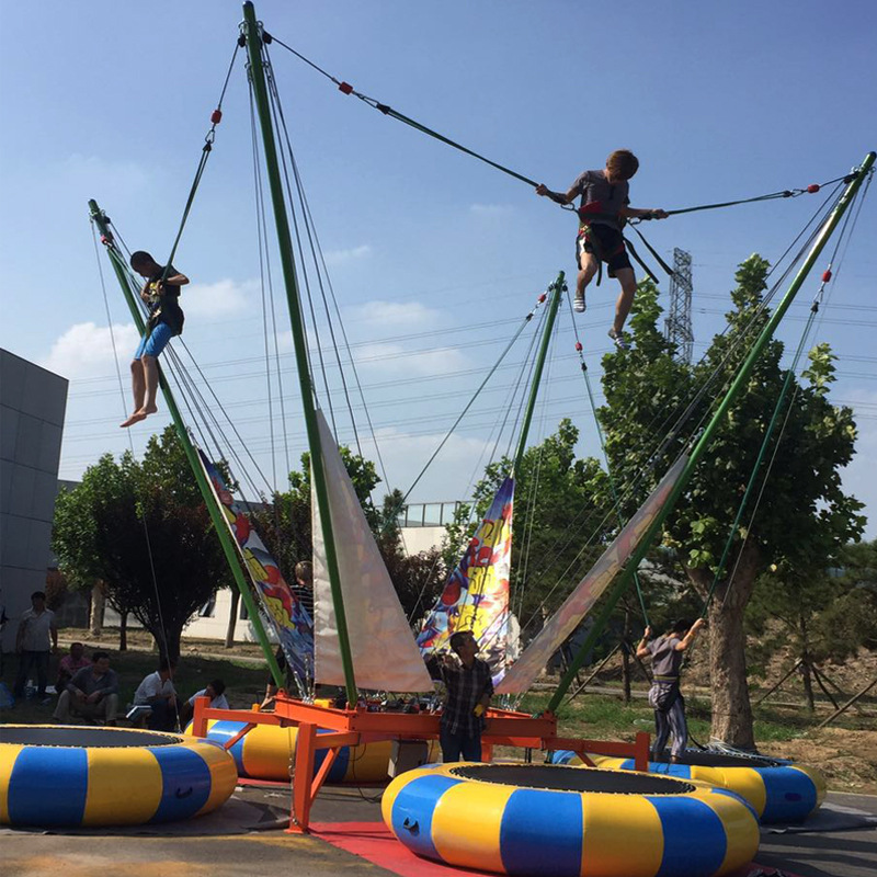 单人双人方形非充气小蹦极蹦床儿童电动小蹦极 品质保证 厂家直销