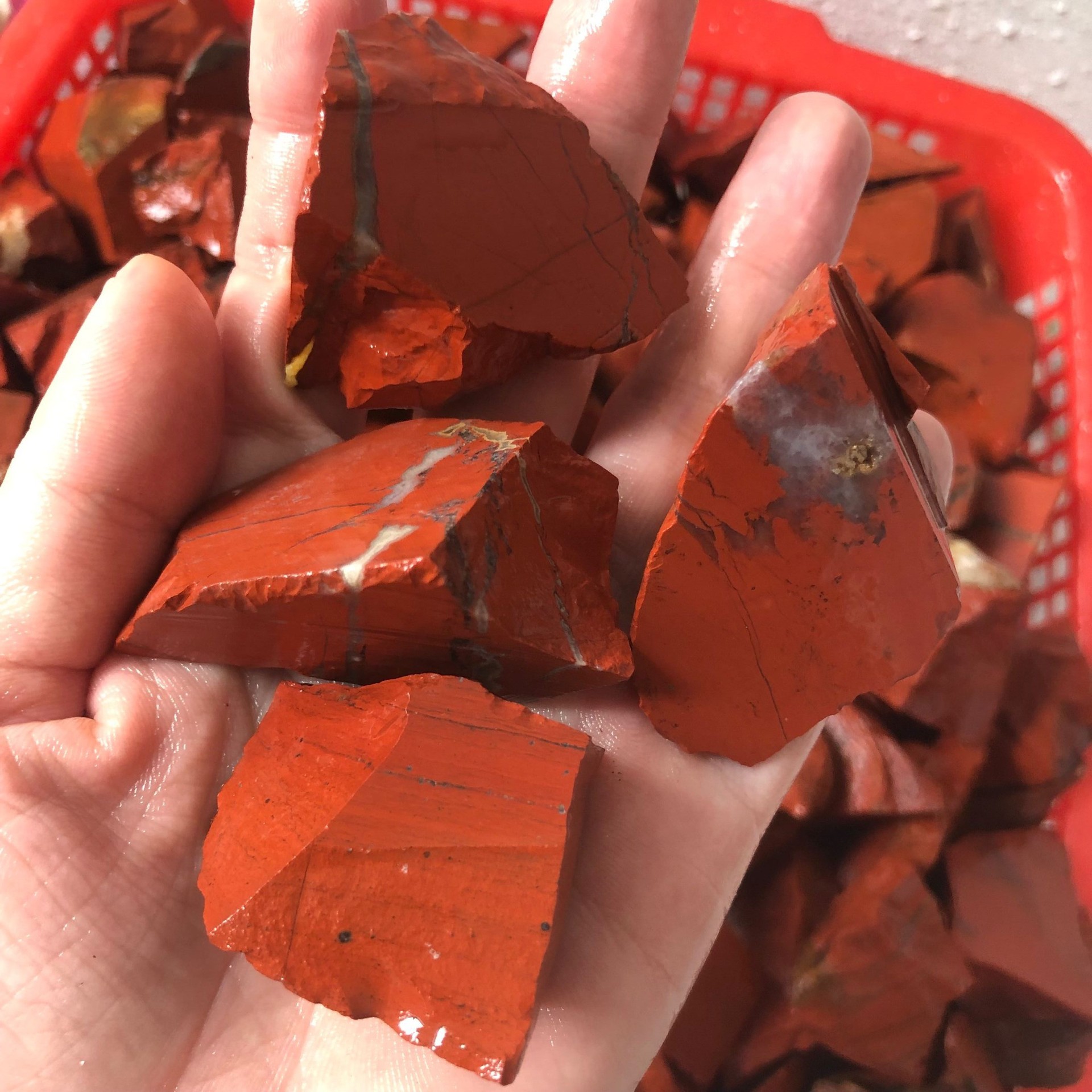 天然南非红碧玉原石 红石头 摆件 雕刻件 南非红碧玉毛料