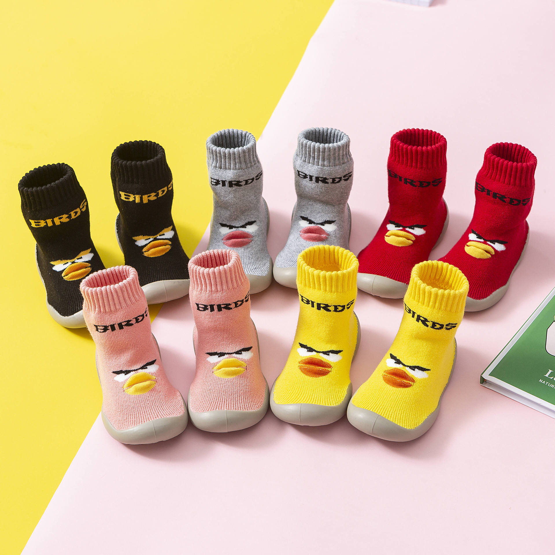 2019 korean style children‘s floor socks big toe shoes children‘s socks soft bottom baby toddler shoes socks non-slip rubber bottom light step shoes