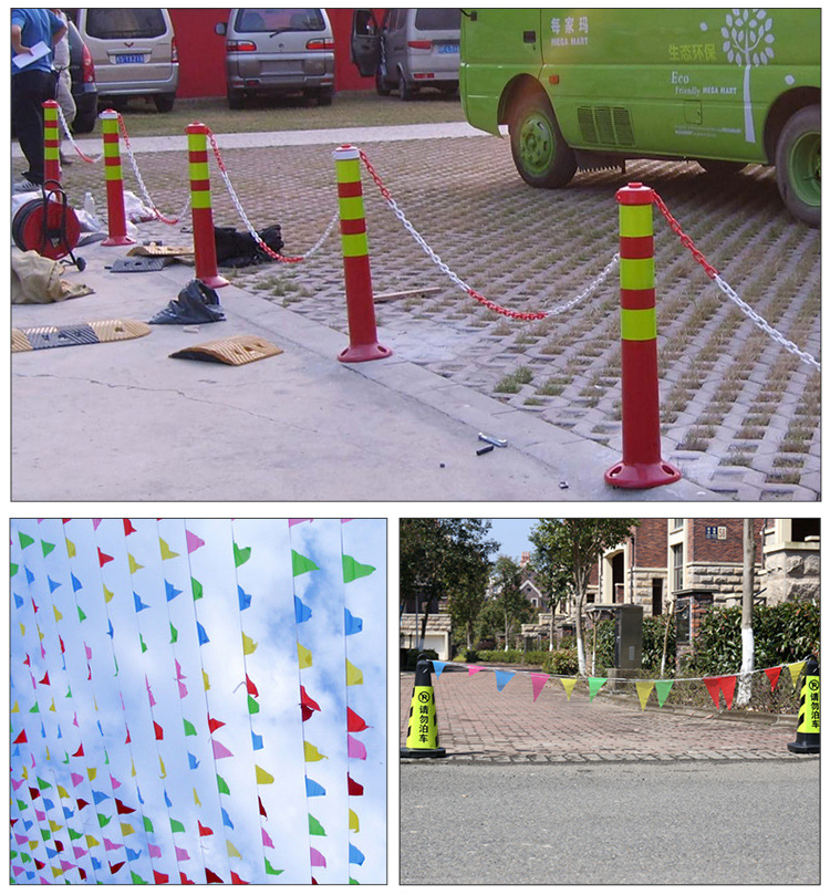 塑料链条 路锥警示柱链条 雪糕筒链接件 小彩旗 三角旗 塑料s扣