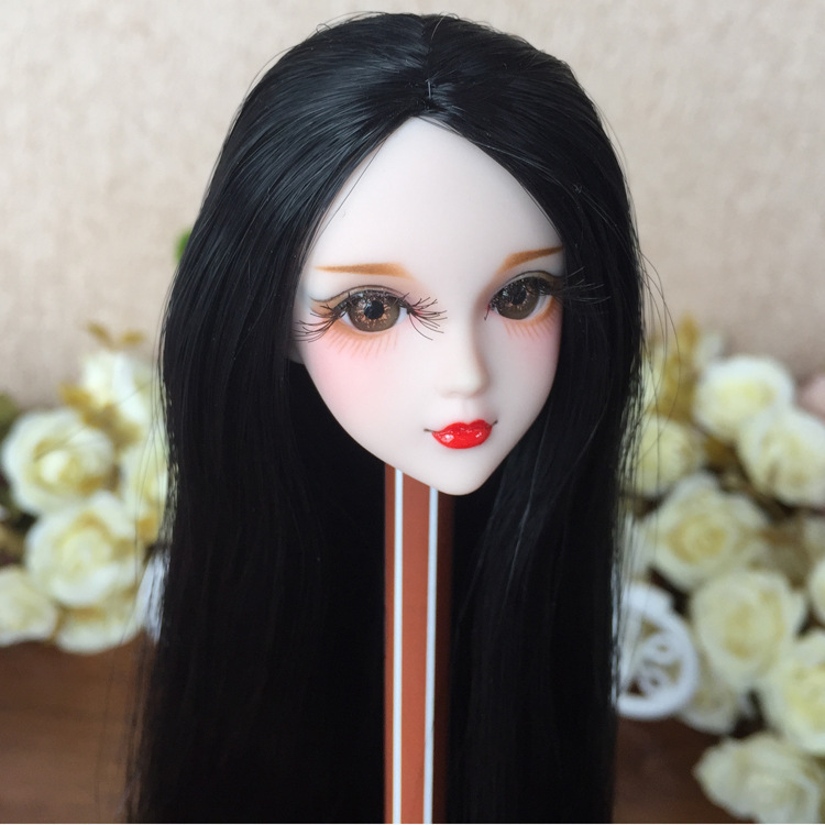 6分心怡娃娃 doll欣妍开眼改妆娃头手绘成品娃礼物柜台摆件芭芘