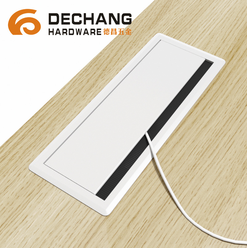 书桌电脑办公桌静音阻尼翻转毛刷插座集成铝制隐藏电源盒线盒