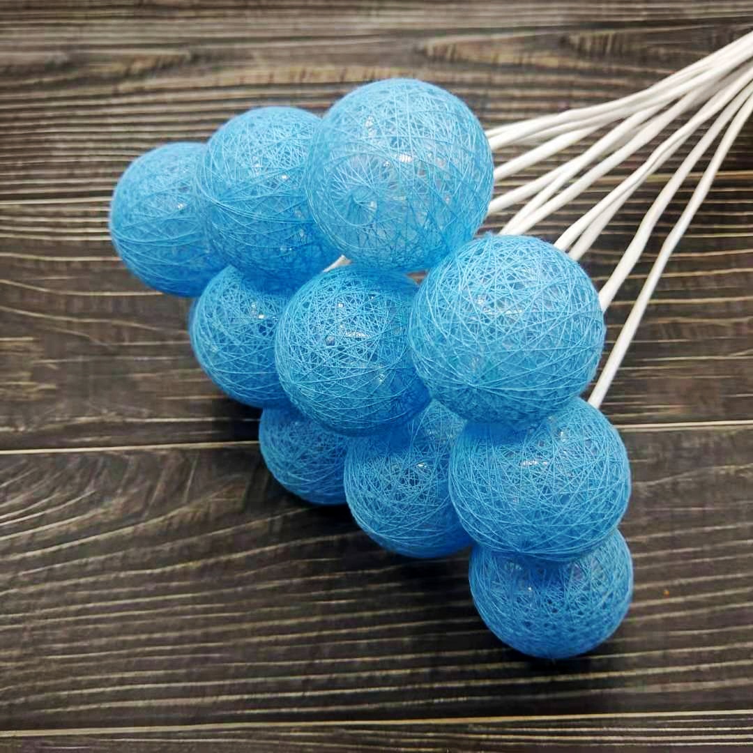 批发11头可塑形软杆糖果球星空球花束灯鲜花包装花束包装满百包邮