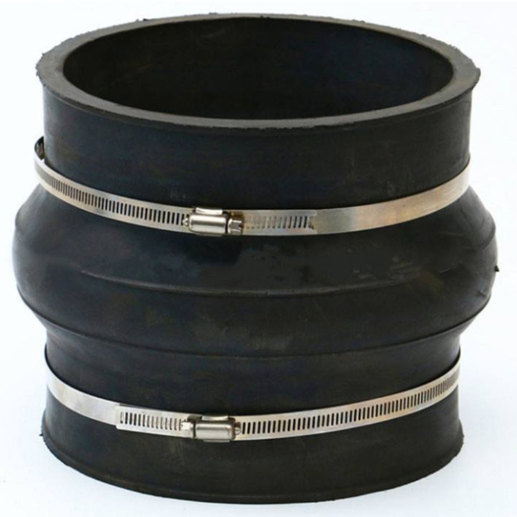 卡箍橡胶软接头不锈钢卡箍式橡胶管道接头柔性卡箍连接dn100 150