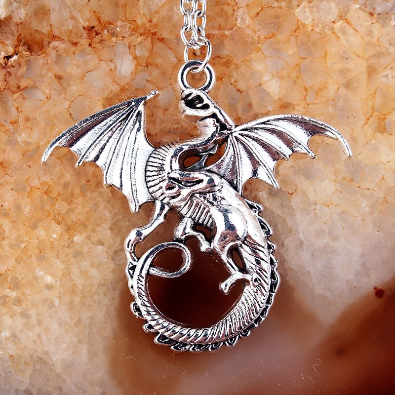 境外ebay爆款 欧美复古夸张西方恶龙颈链 朋克风欧美传说邪龙项链