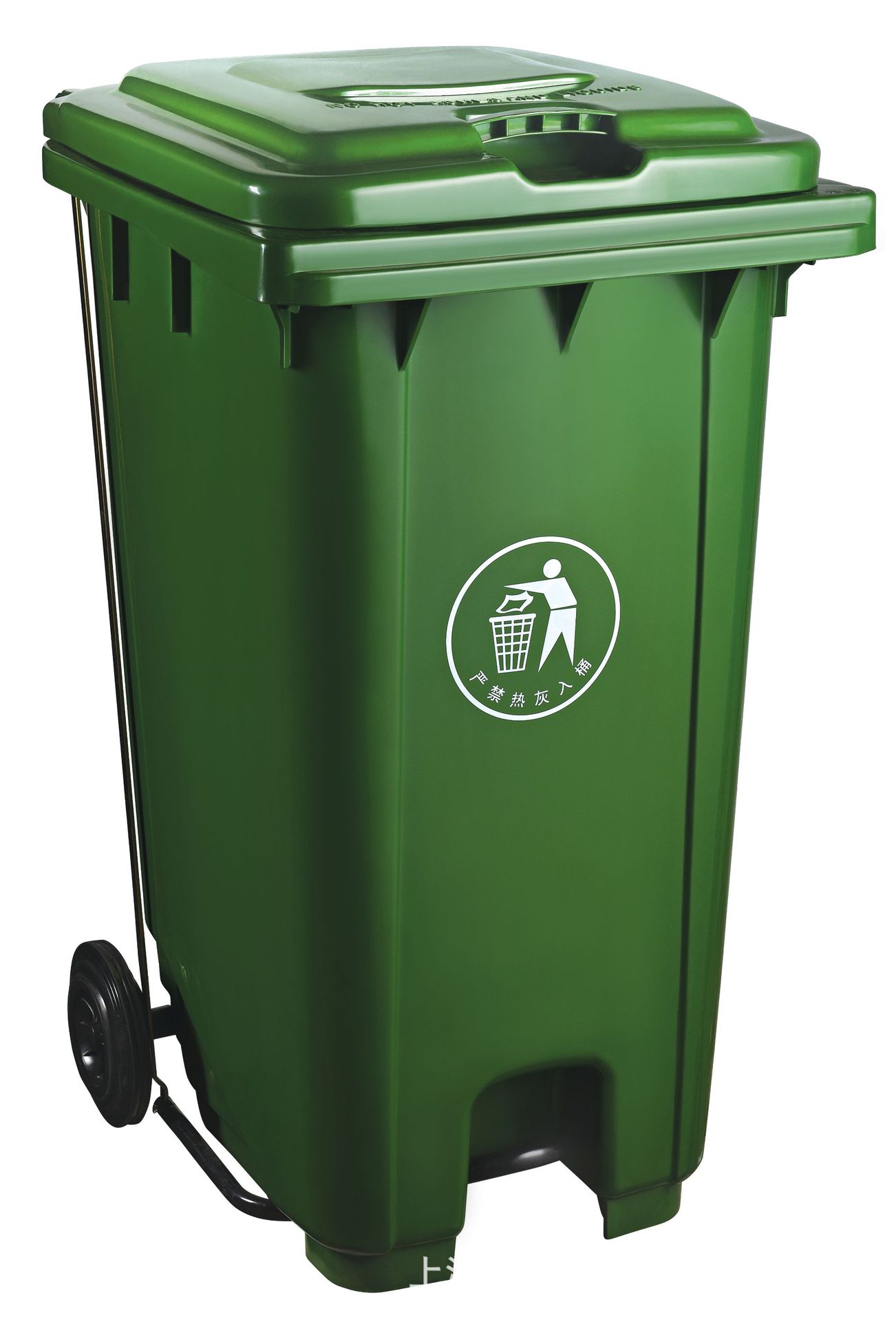 厂家批发240120100l塑料脚踏垃圾桶中间脚踏可挂加厚型户外垃圾桶