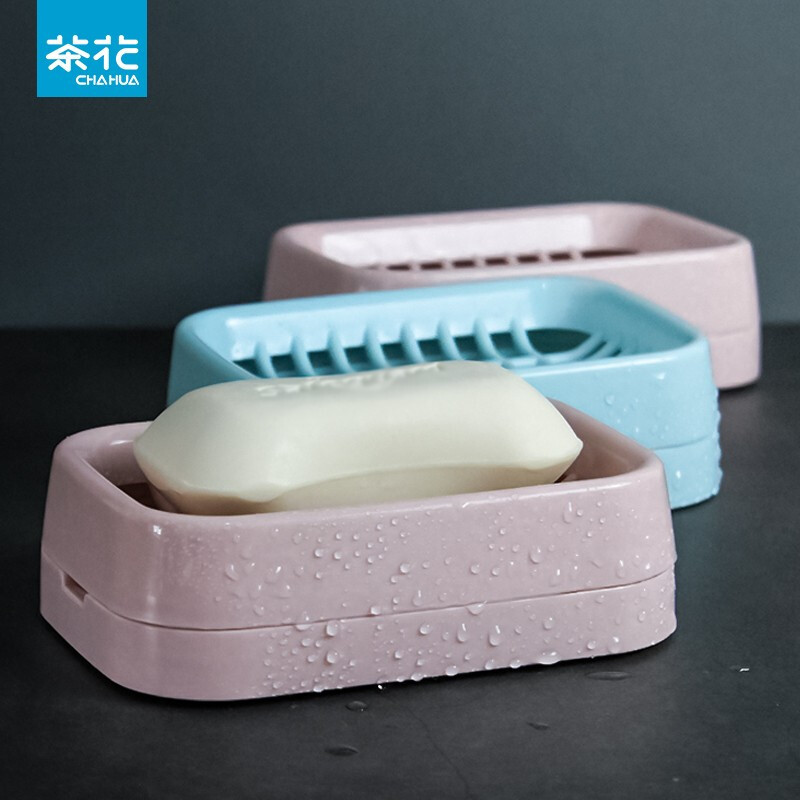 茶花皂盒 双层香皂盒 沥水肥皂盒 无盖便携防水 2213-阿里巴巴