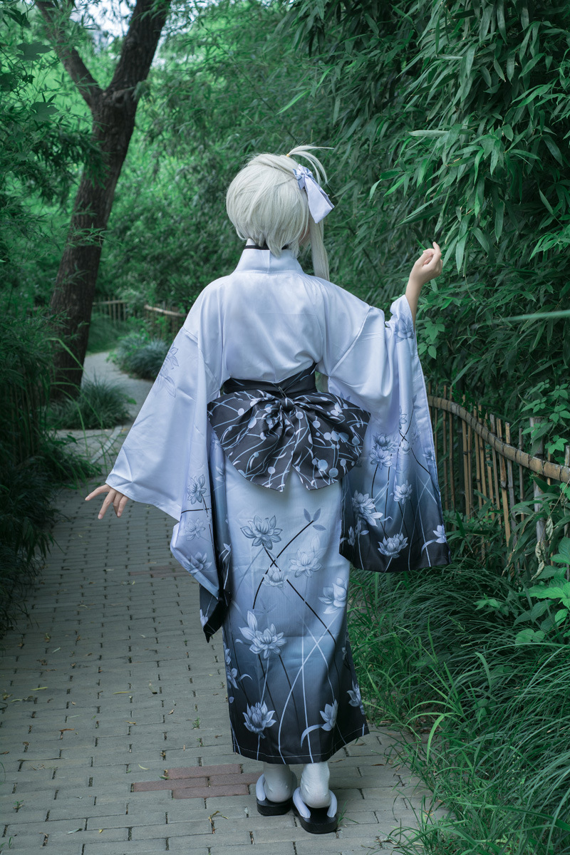现货穹妹cosplay服缘之空春日野穹白色和服浴衣cosplay装女动漫