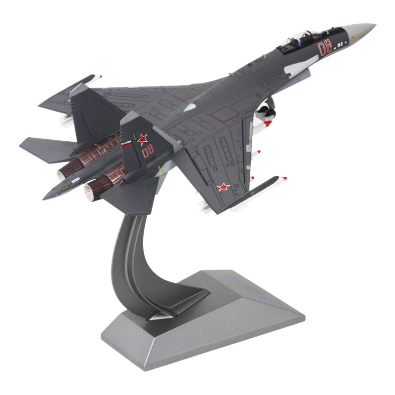 合金1:72苏35战斗机模型仿真金属su35飞机航空军事模型丝印logo