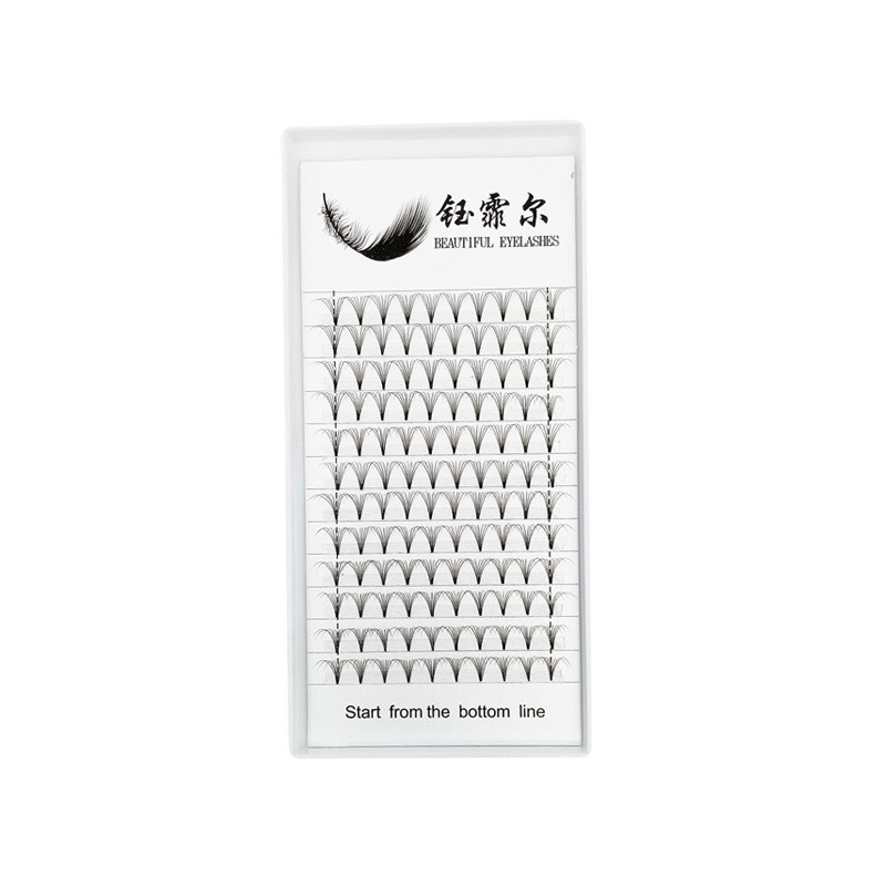 Factory Wholesale Natural Simulation Grafting Eyelashes Russian Volume 10P False Eyelashes Bottom Glue Short Neck Individual False Eyelash Months