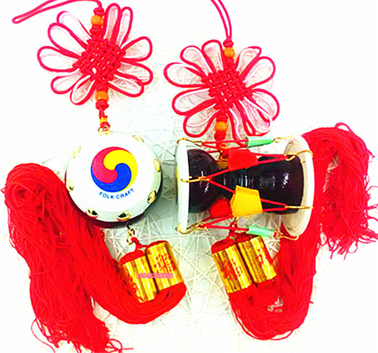 韩国圆鼓长鼓朝鲜鼓太极鼓家居韩式餐厅装饰品挂件挂饰礼品壁挂