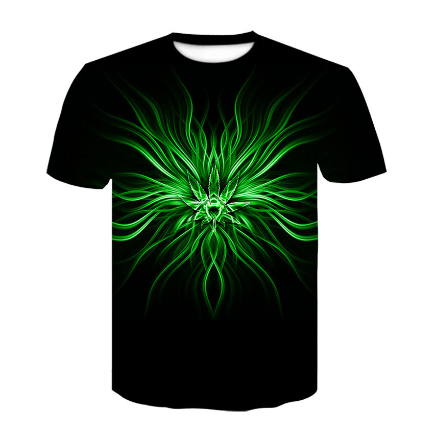 2021夏款炫酷个性印花t恤男款宽松休闲短袖上衣潮流图案一件代发外贸