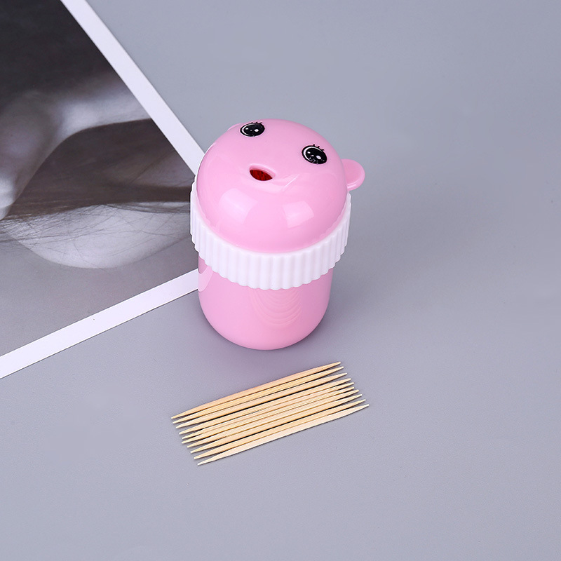 Factory Direct Sales Small Cute Portable Family Version Creative Toothpicks Bamboo Double-Headed Disposable Toothpick