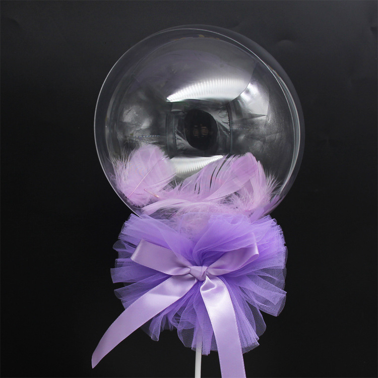 亮片气球 生日装饰 彩色粉色多色气球蛋糕插牌 5寸气球 透明圆球