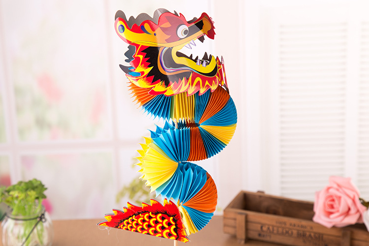 大号彩色龙签 东方龙纸工艺品 幼儿园手工玩具新拉花舞蹈酒店开幕