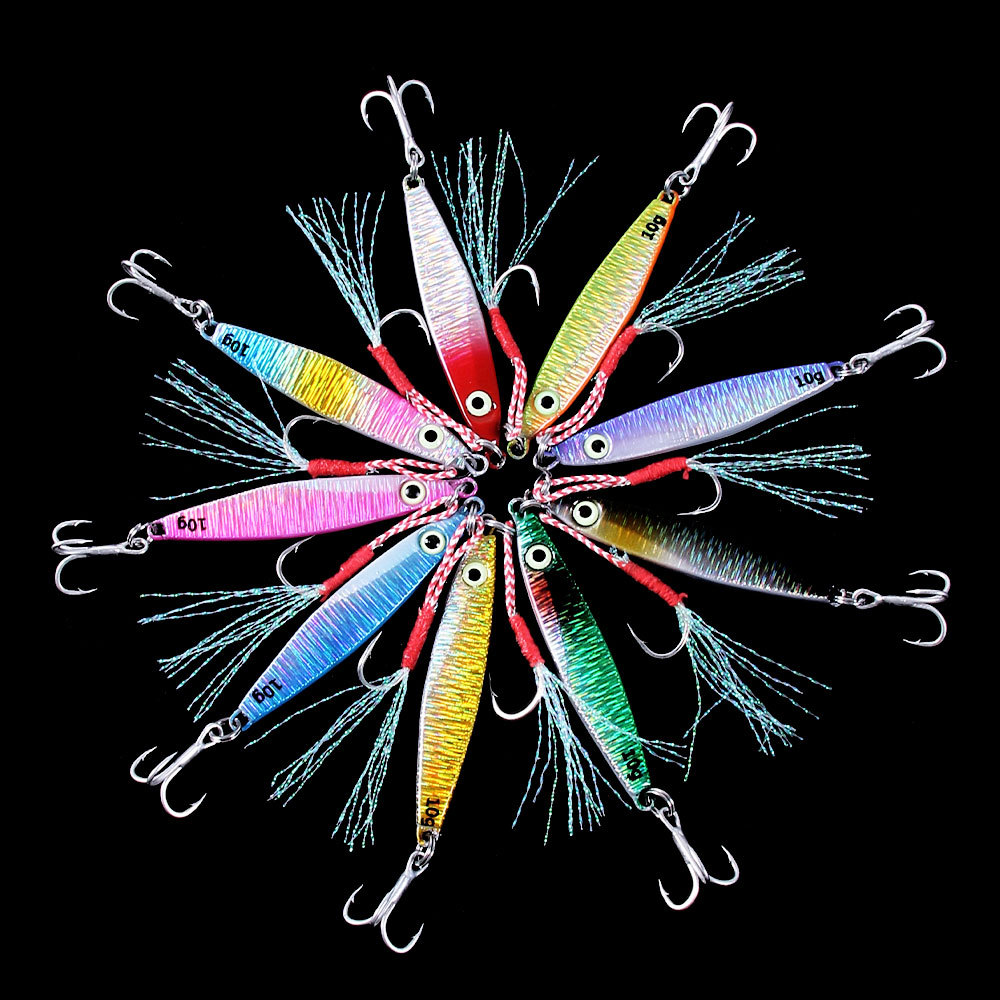 慢摇铁板铅鱼路亚饵镭射铁板7g/10g/17g/21g/30g鱼饵批发