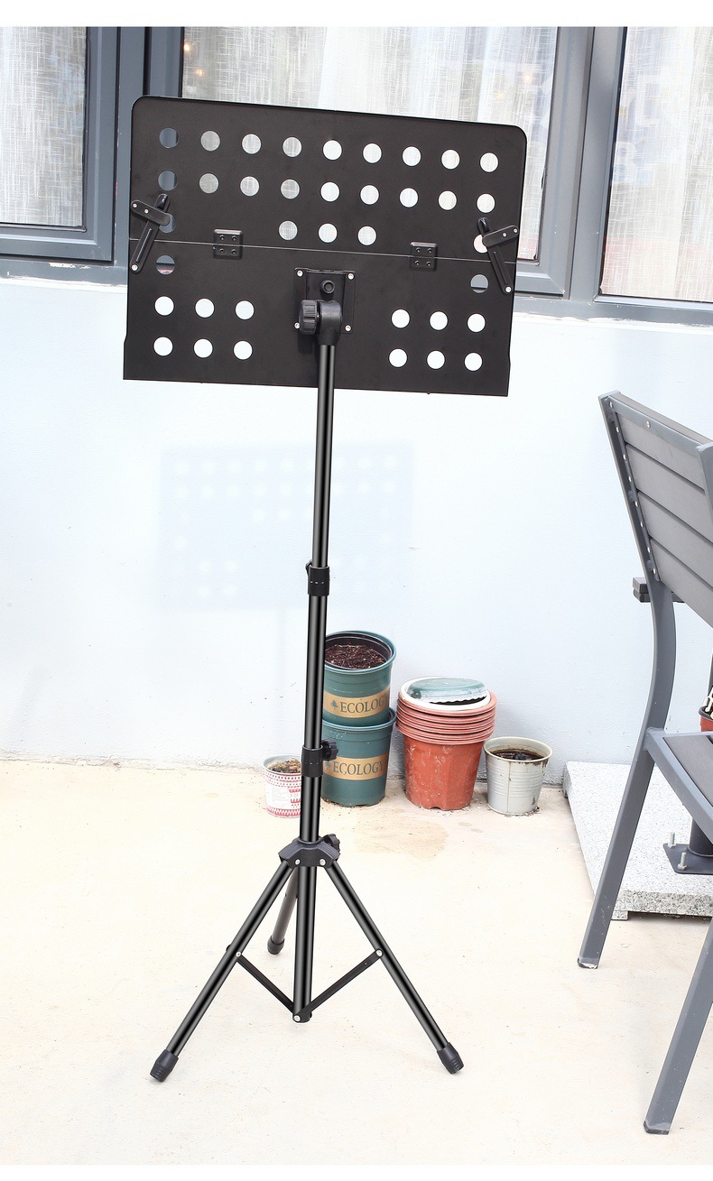 折叠大谱架乐谱架加粗可升降便携式吉他古筝曲谱架演出家用配包