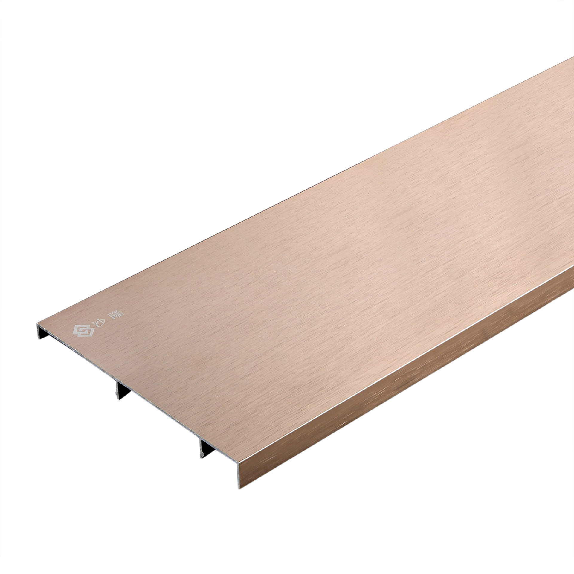 现货铝合金踢脚线 6 8cmm家装医院学校金色踢脚线 金属踢脚线