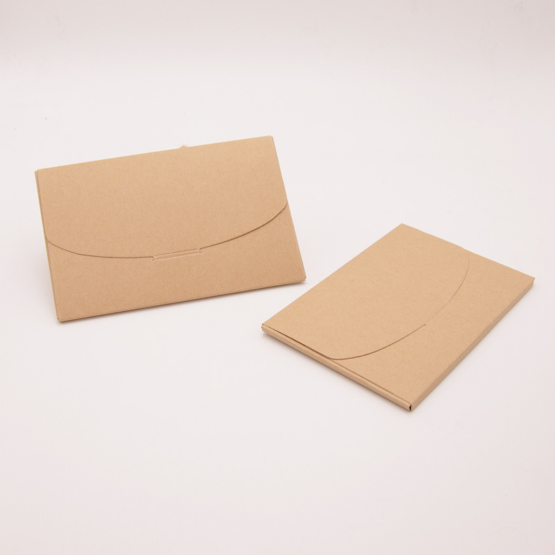 复古牛皮纸信封 黑卡信封套 明信片贺卡照片封套包装定制印刷logo