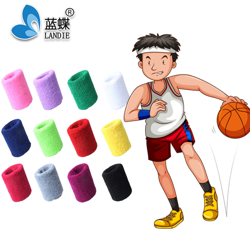Children's Wristband Youth Children Sports Running Outdoors Basketball Sweat-Absorbent Wipe Sweat Polyester Cotton Terry Hand Strap