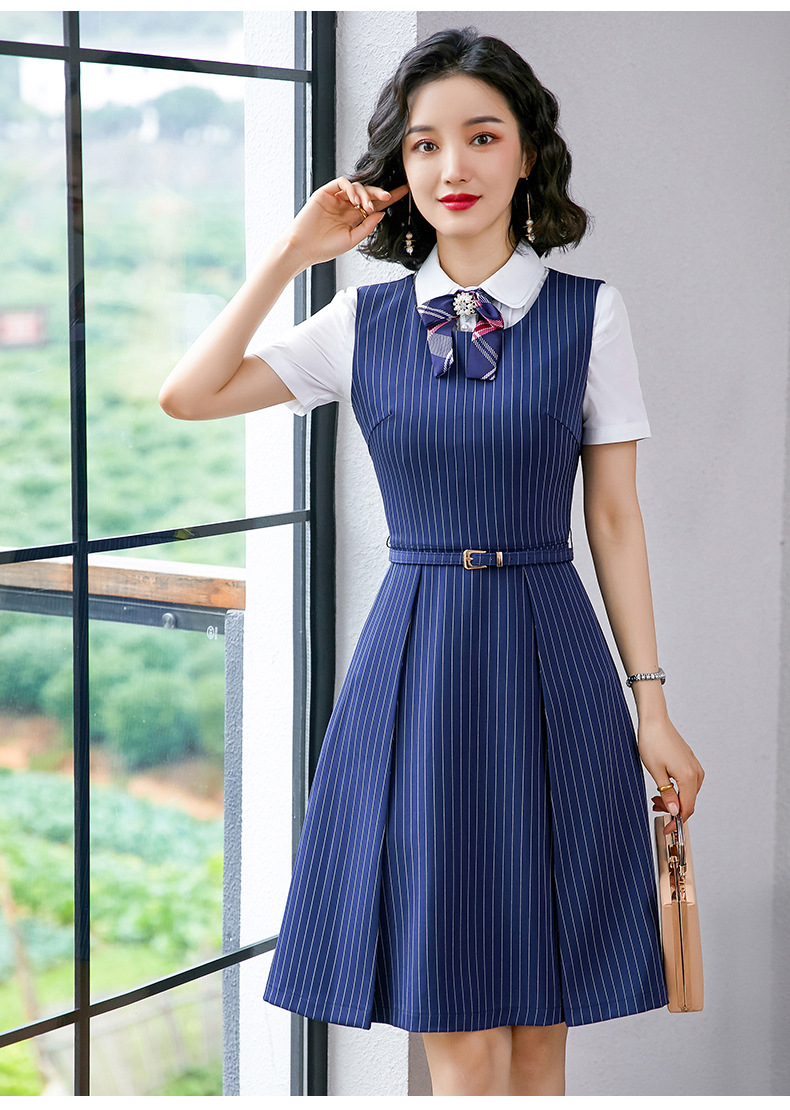 2020春季新款职业套装老师衣服女幼儿园教师服装幼师面试连衣裙女