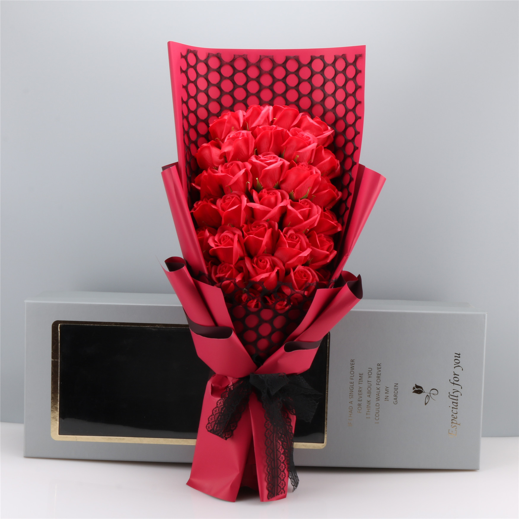 520情人节生日礼物花束送女友仿真假花肥皂花香皂花礼盒玫瑰花束