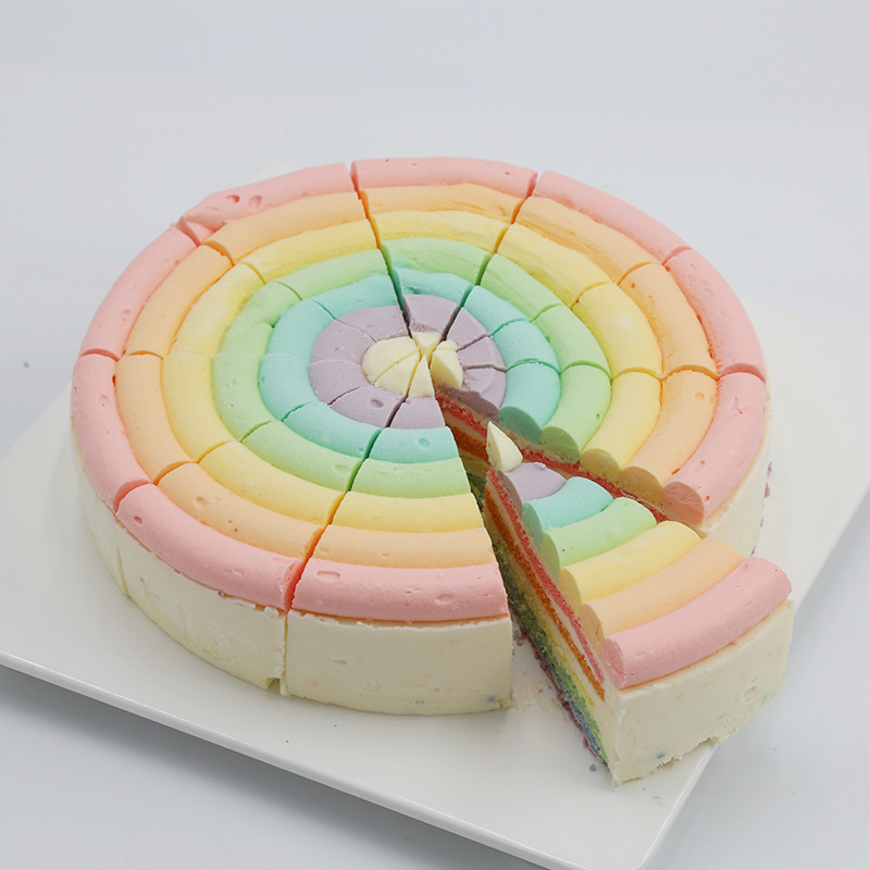 馥斓思薇 彩虹蛋糕 8寸/950g慕斯蛋糕冷冻甜点咖啡厅生日蛋糕