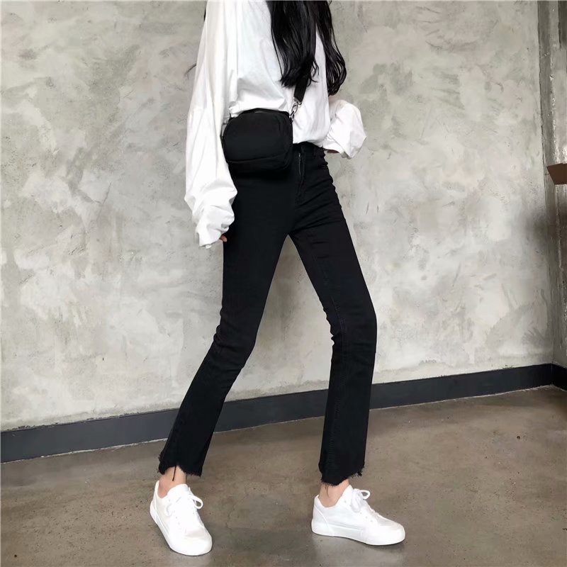   Black Jeans for Women High Waist Tight Spring New Slimming Versatile Stretch Skinny Pencil Pants adies