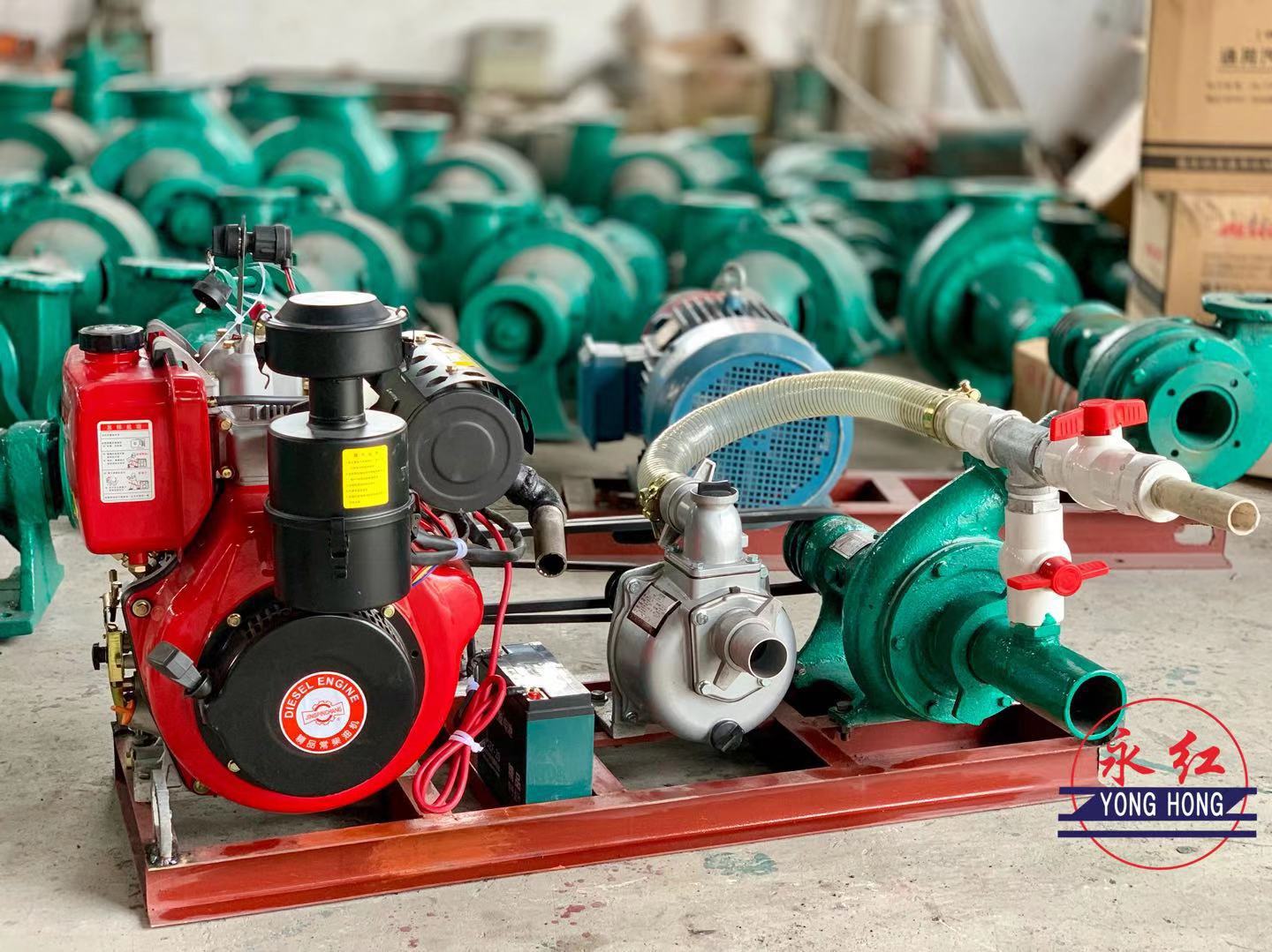 小型抽砂泵便携式抽沙机3寸15匹柴油机移动抽沙机河道清淤