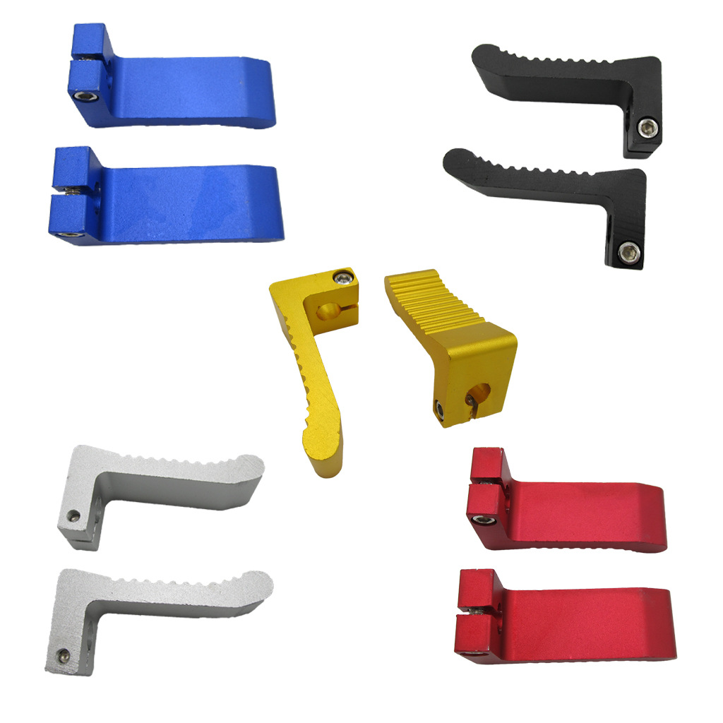 迷你摩托车铝合金7字脚踏47cc 49cc踏板车改装后脚踏脚蹬配件