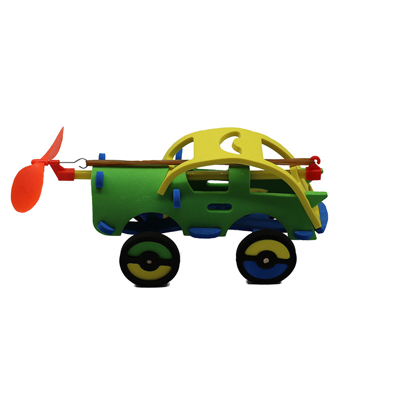 小旋风车赛车eva科学实验器材科技小制作diy小学科普科教玩具