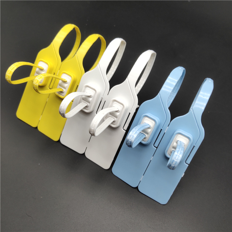 塑料封条一次性双排锁扣航空物流集装箱专用封条铅封挂锁长400