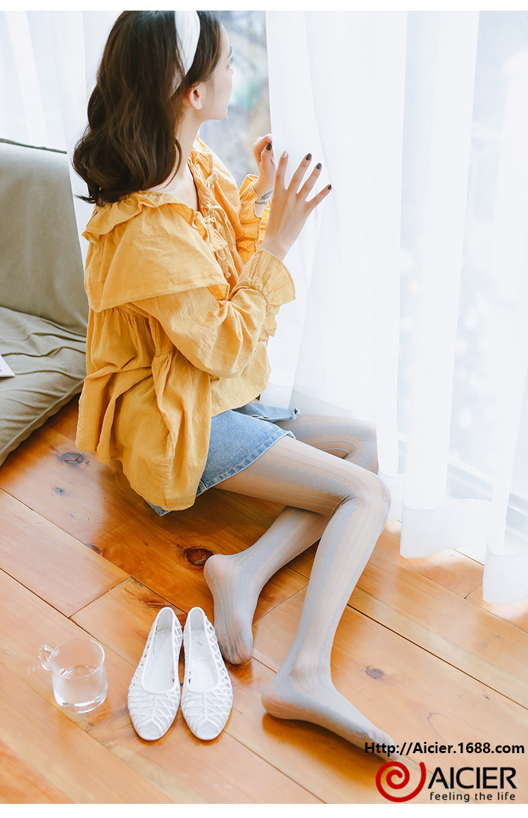 春夏季tsu 日系超美复古蕾丝边竖条纹提花连裤袜 女丝袜子2013