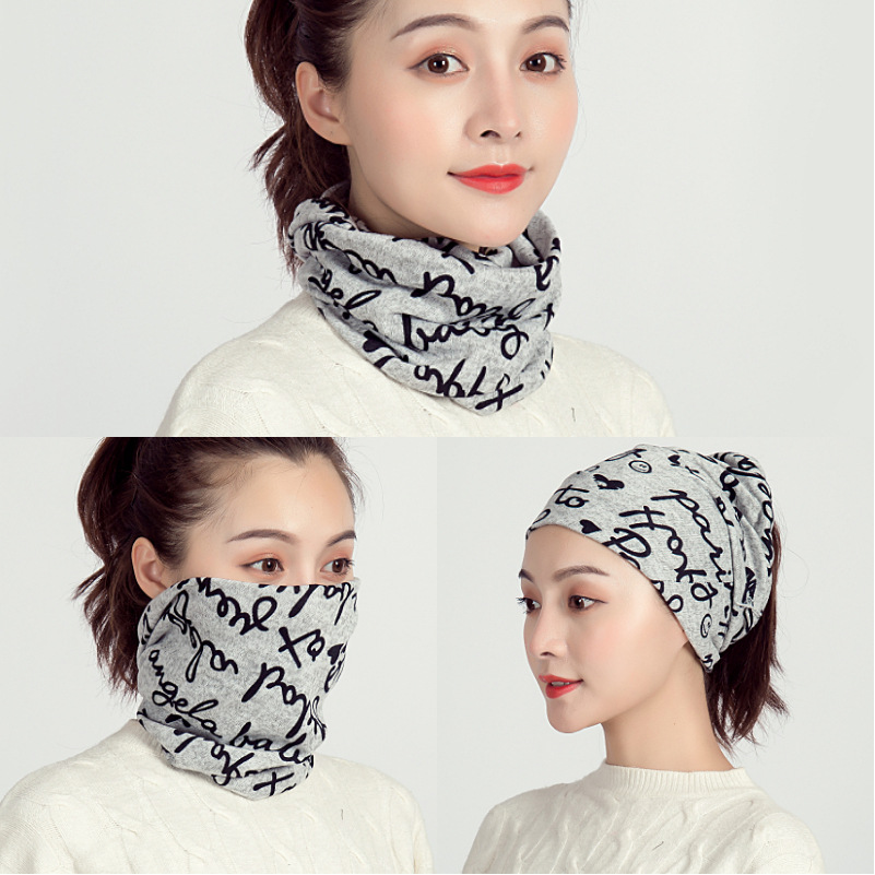 Scarf Women's Autumn and Winter Warm Variety Scarf Pullover Scarf Fashion Mask Windproof Fake Collar Cervical Neck Protection