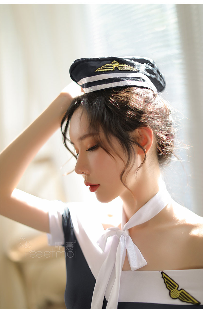 霏慕性感清新情趣内衣空姐学生制服套装激情用品透视诱惑衣服7048
