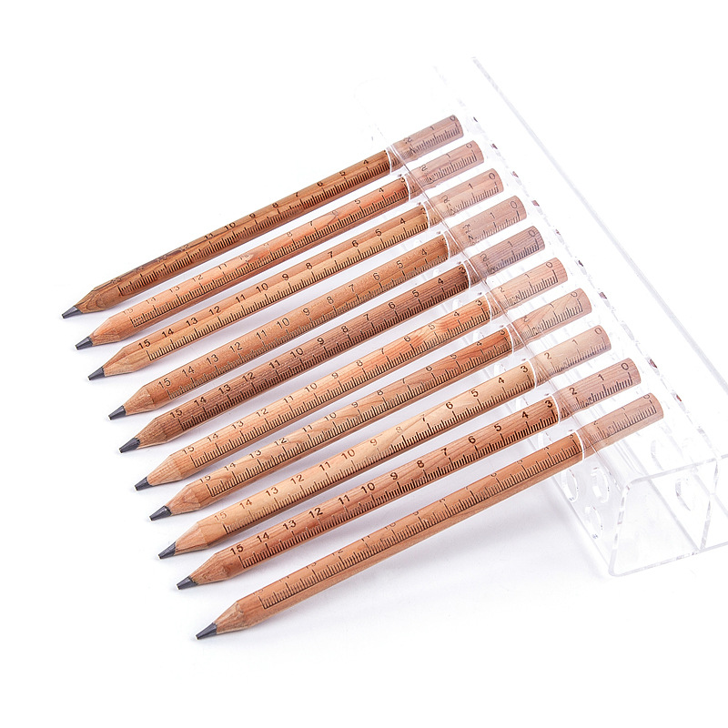 粗杆1cm 粗芯hb铅笔 胖胖笔 写字铅笔带刻度 西达木铅笔 北美雪松