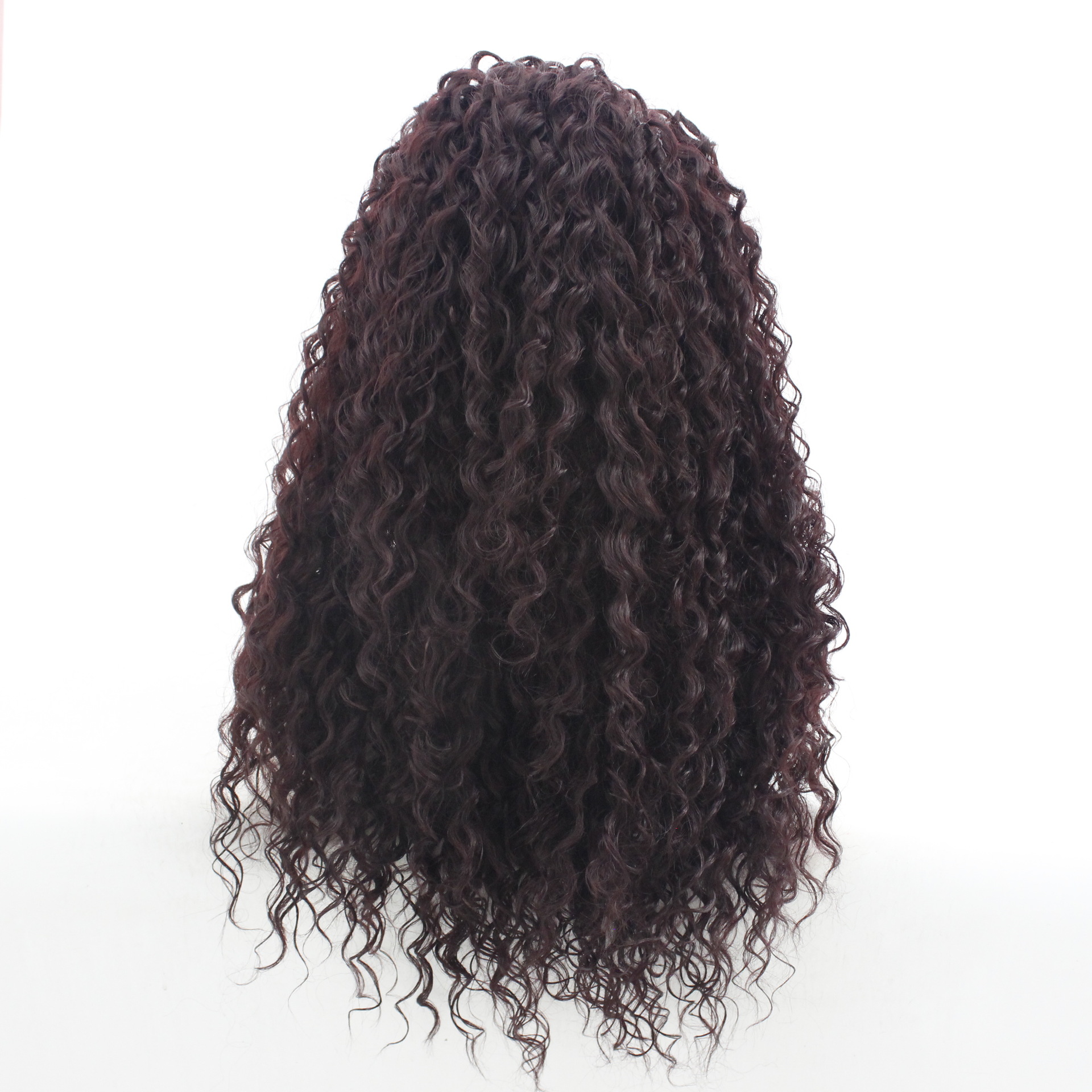 欧洲时尚女小卷假发 半手钩可烫染头套 化纤前蕾丝假发厂家批发