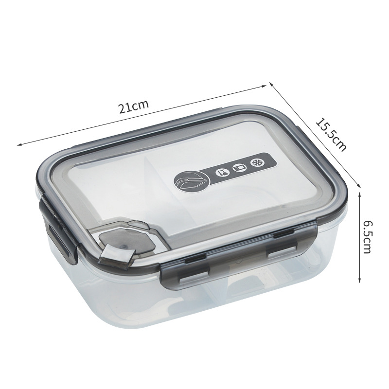 Microwaveable Plastic Crisper Japanese-Style Seal Multi-Compartment Bento Box Portable Student Lunch Box 0415